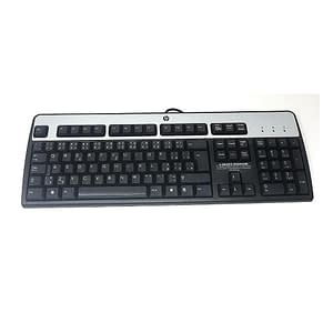 HP Standard Basic Keyboard Wired USB Black/Silver English US
