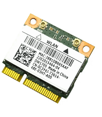 INTEL WIRELESS CARD 1705 WLAN WIFI 802.11 b/g/n + BLUETOOTH 4.0 (Half-Height)