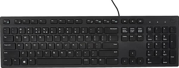 Dell KB216 Multimedia Keyboard Wired USB Black Belgian