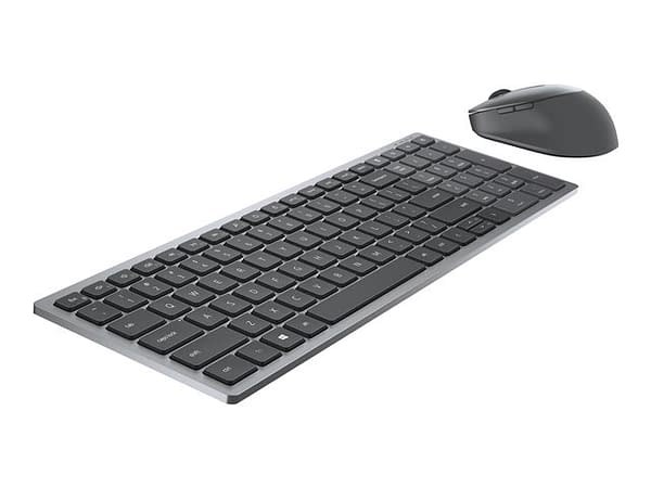 Dell KM7120W Multi-Device Keyboard & Mouse Wireless/Bluetooth Grey Pan Nordic NEW